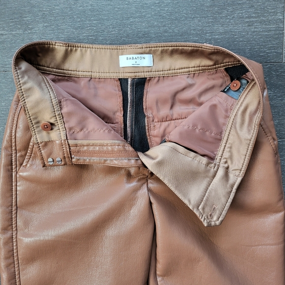 Aritzia Babaton Command Cropped Pant Mid-rise Vegan Leather Pants - Picture 11 of 12